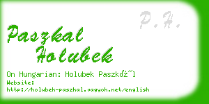 paszkal holubek business card